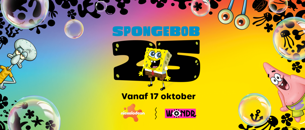 SpongeBob viert 25-jarig jubileum met speciale ervaring in WONDR Amsterdam